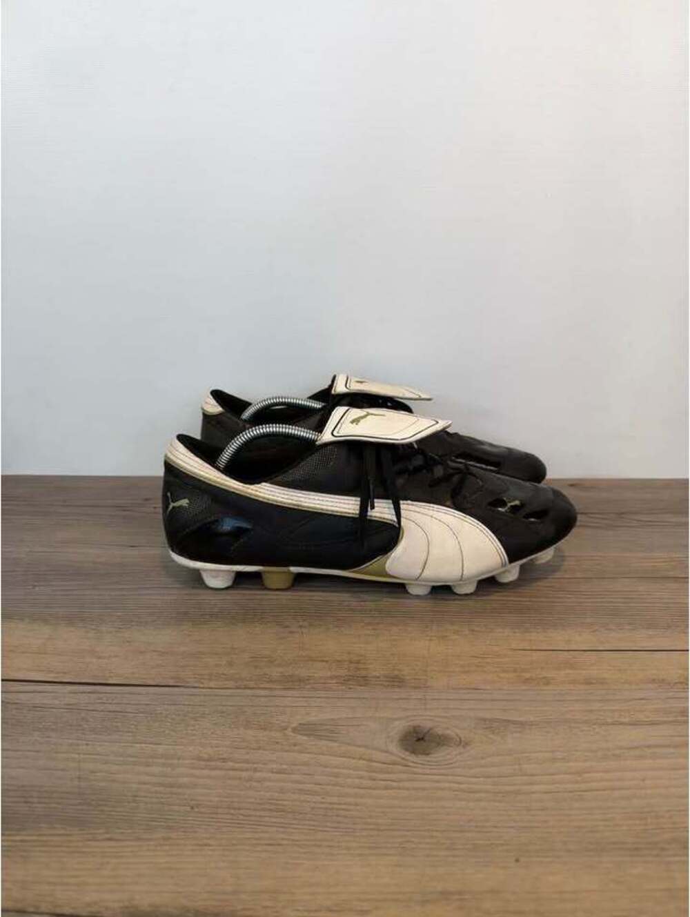 Puma V-Konstrukt FG Leather Soccer Cleats Black White Size 12